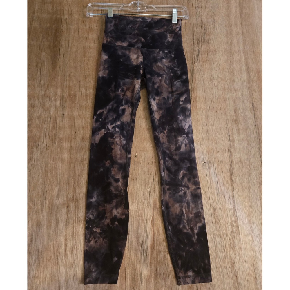 Lululemon Align Pant 25" Diamond Dye Graphite Grey Bronze Green Leggings Size 2